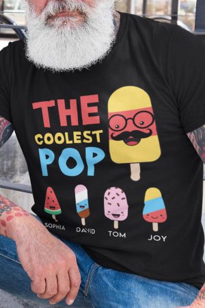The Coolest Pop - PersonalizedOne Size Shirt - Gift For Grandpa