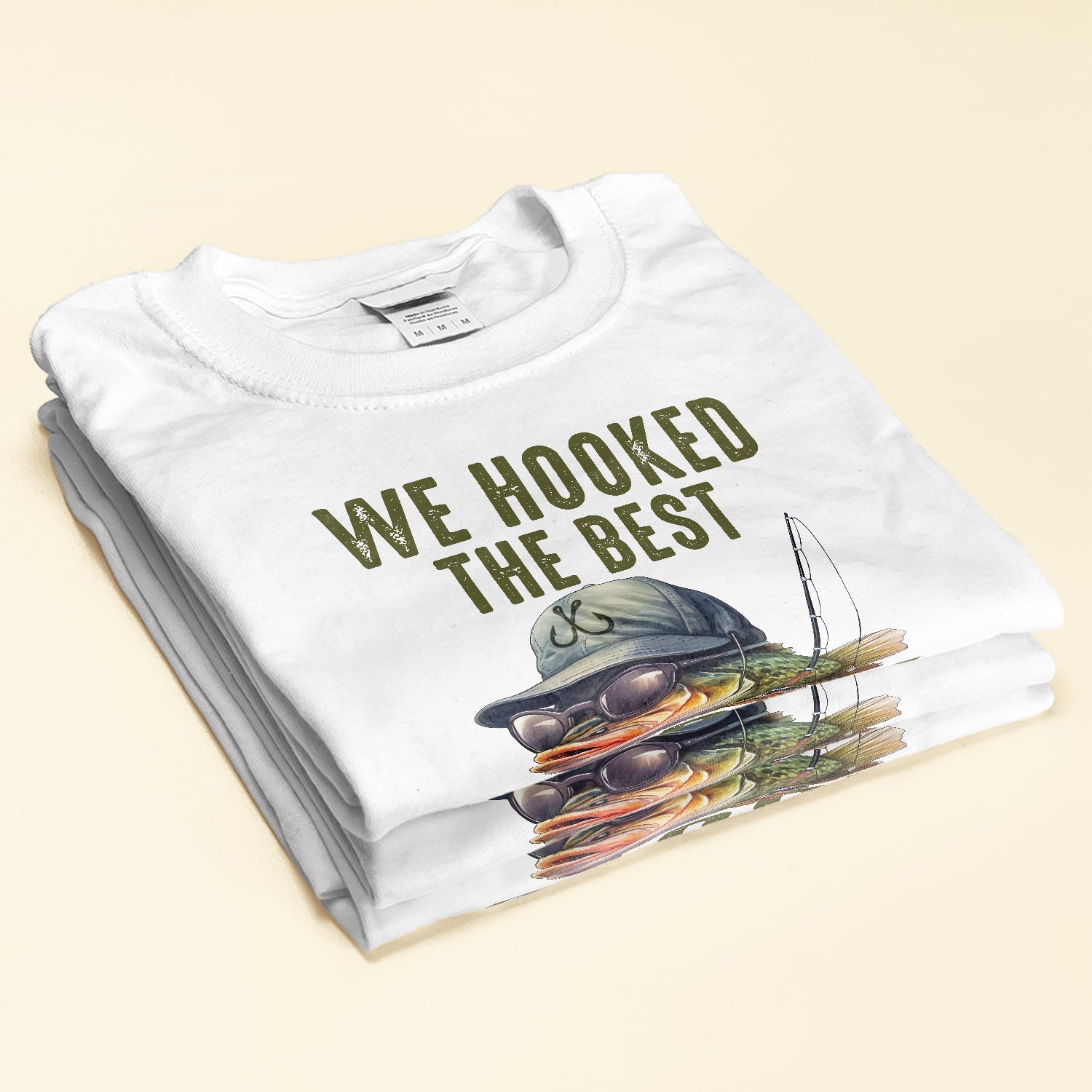 We Hooked The Best Dad, Grandpa, Papa - PersonalizedOne Size Shirt Father's Day - Image 2