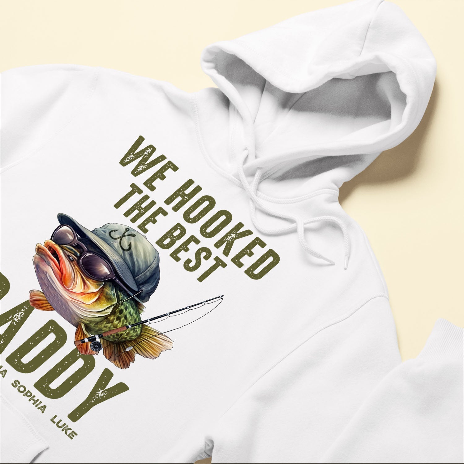 We Hooked The Best Dad, Grandpa, Papa - PersonalizedOne Size Shirt Father's Day - Image 6