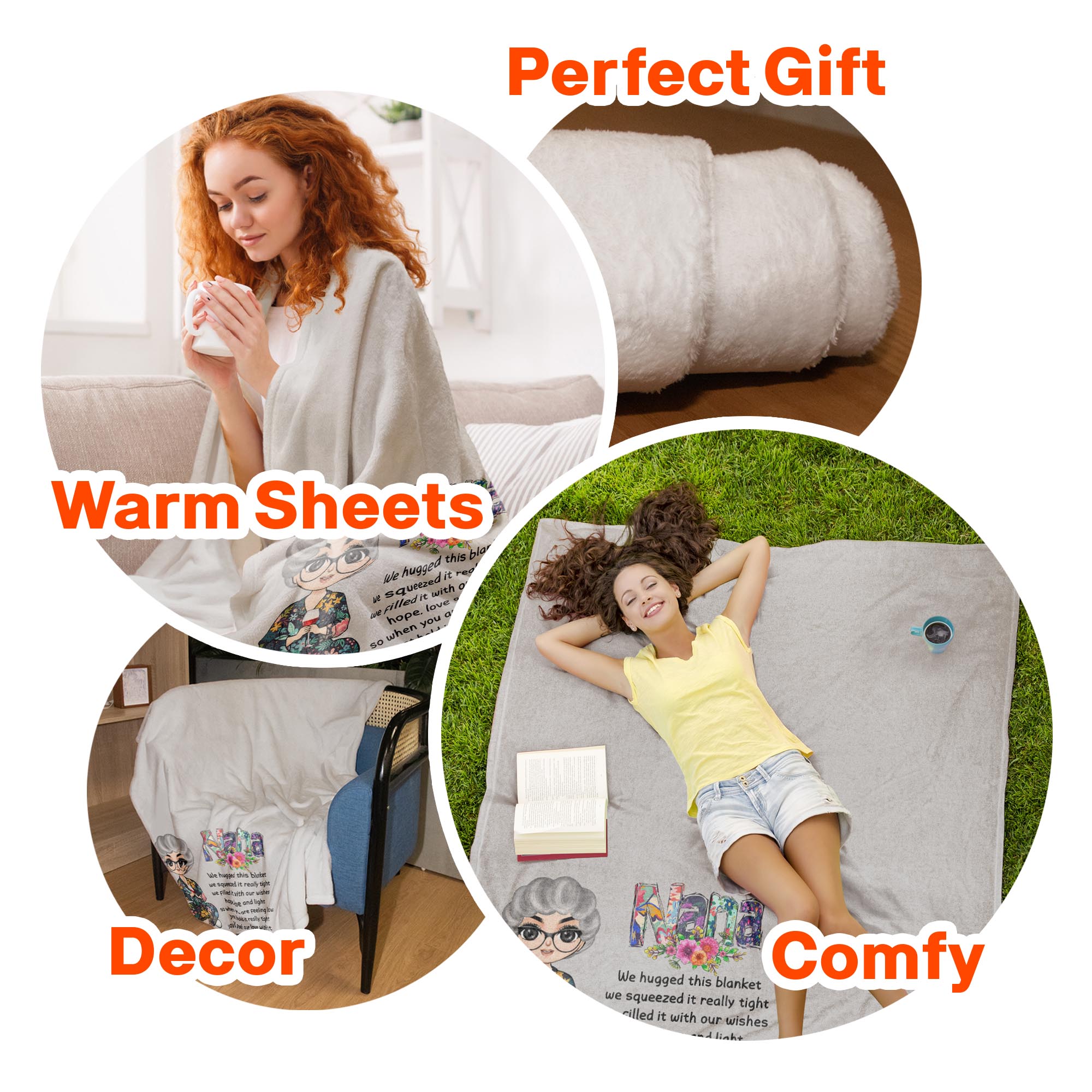 When You Are Feeling Low Just Hold It Really Tight - Personalized Blanket - Gifts For Mother, Grandma, Auntie Big Size - Image 5