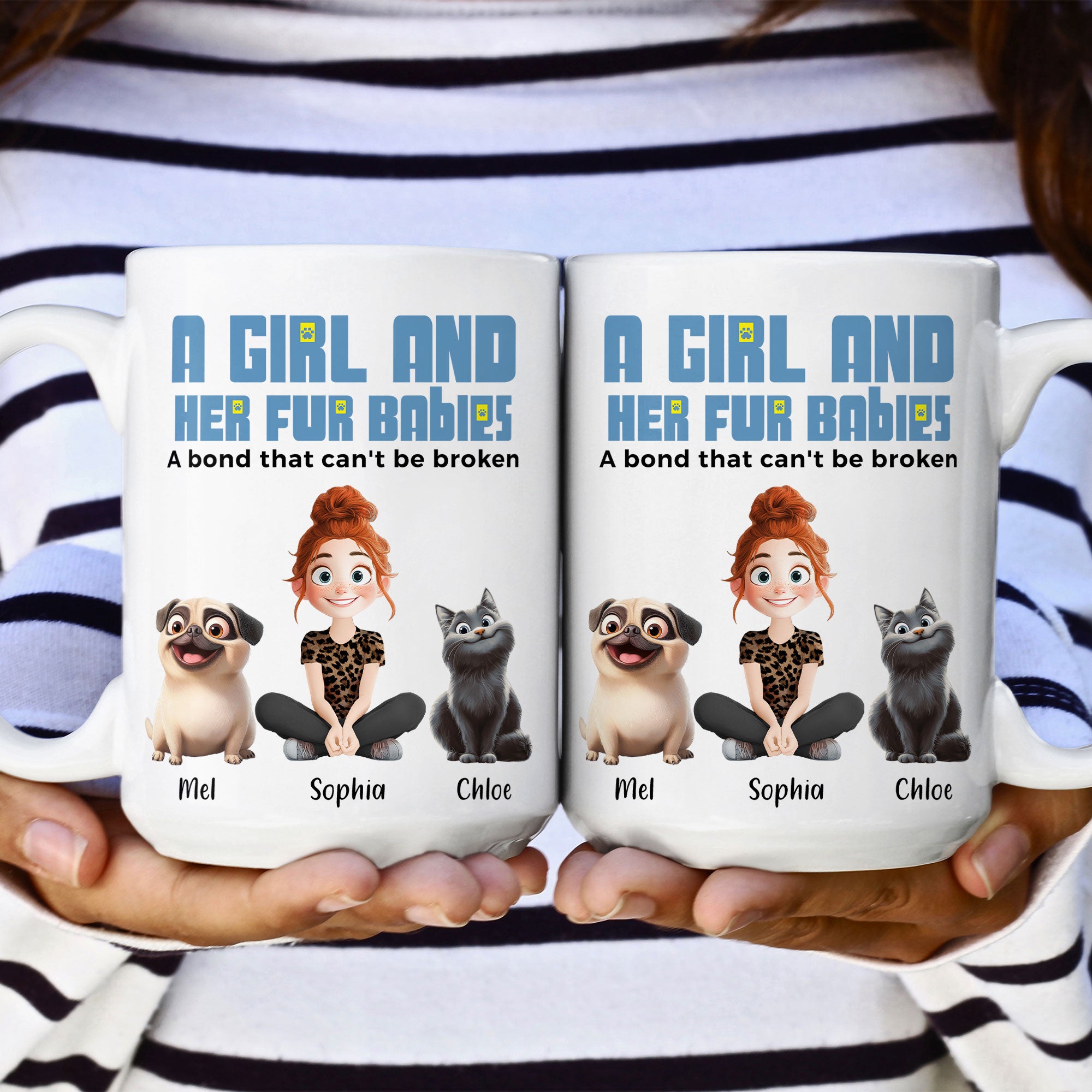 A Girl And Her Cats - Personalized Mug - Gift For Daughter - Image 7