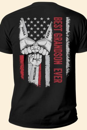 Best Grandson Granddaughter Ever - Personalized Shirt - Funny Birthday 4th Of July Shirt For Grandsons, Granddaughters - Gift From Grandparents, Parents