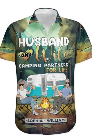 Camping Partners For Life - Personalized Hawaiian Shirt