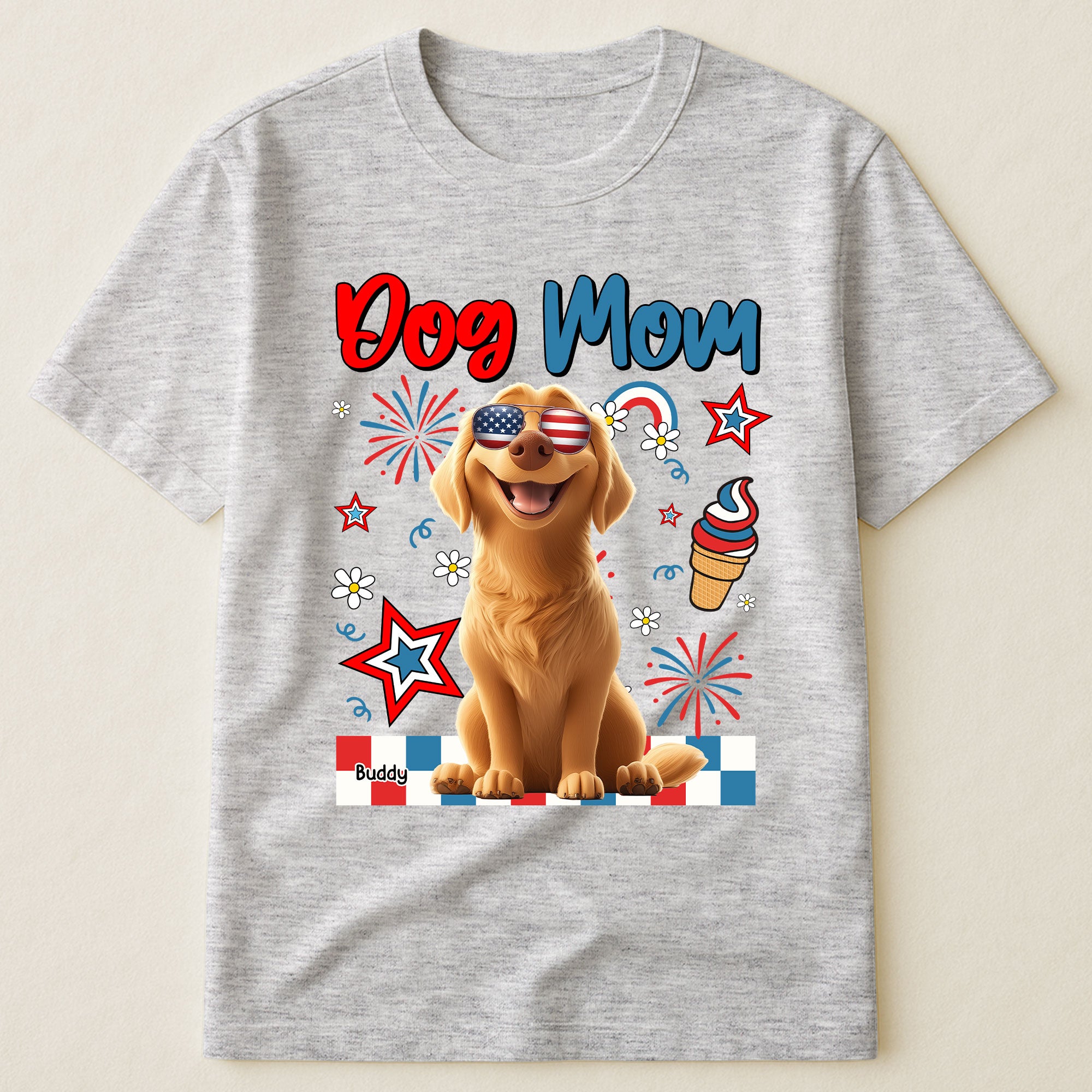 Dog Mom - Independence Day - PersonalizedOne Size Shirt