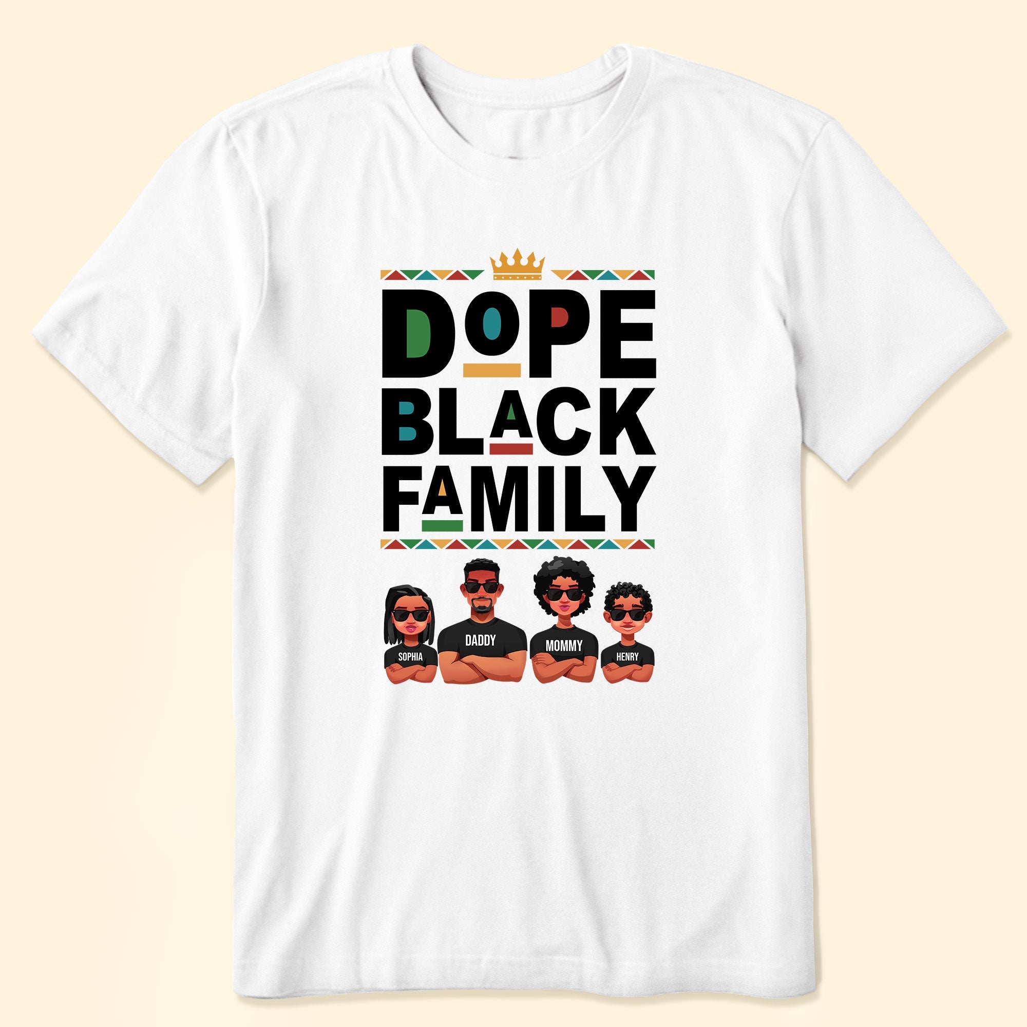 Dope Black Family - PersonalizedOne Size Shirt - Image 2