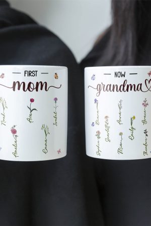 First Mom Now Grandma - Personalized Mug