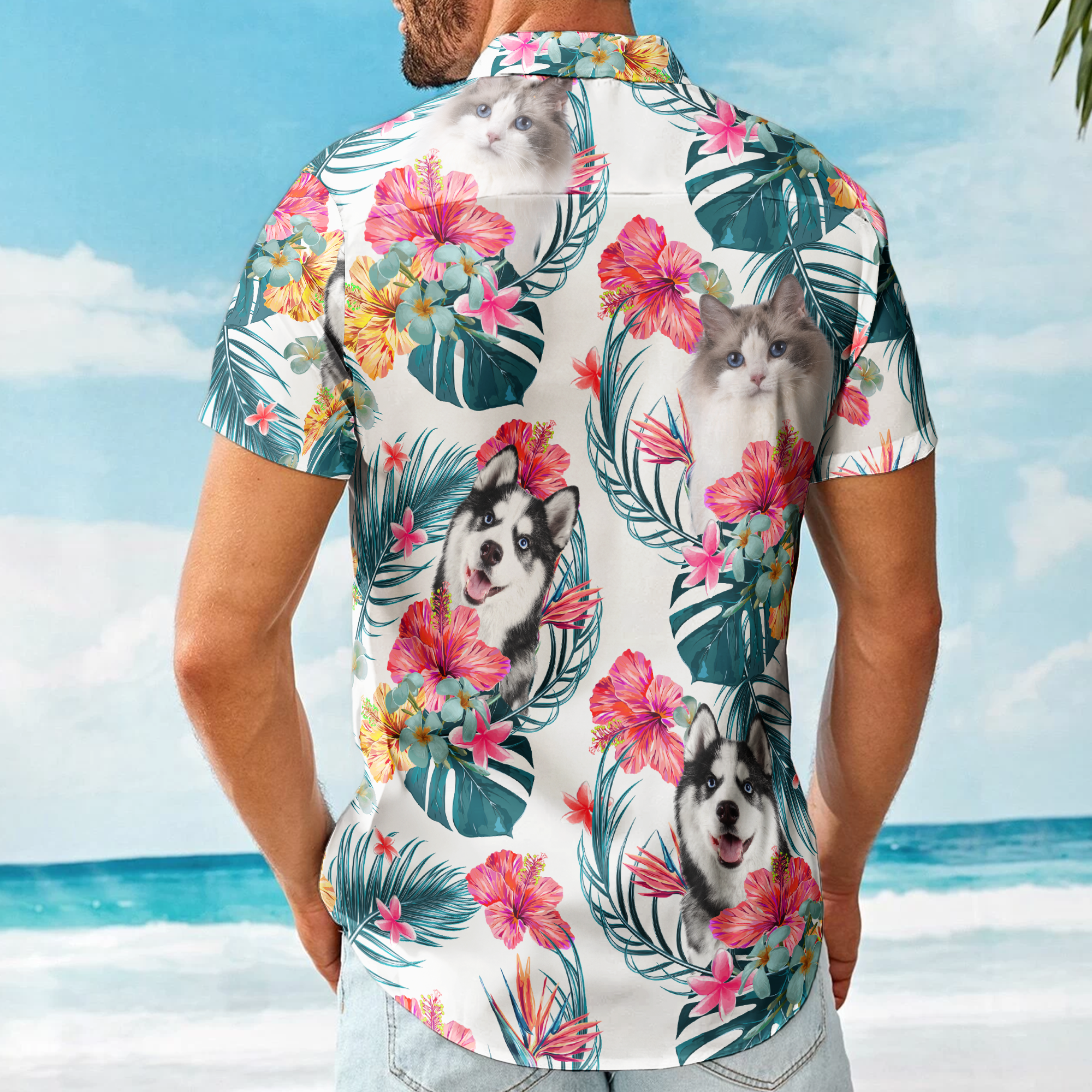 Funny Custom Face For Men, Women - Personalized Photo Hawaiian Shirt - Image 2