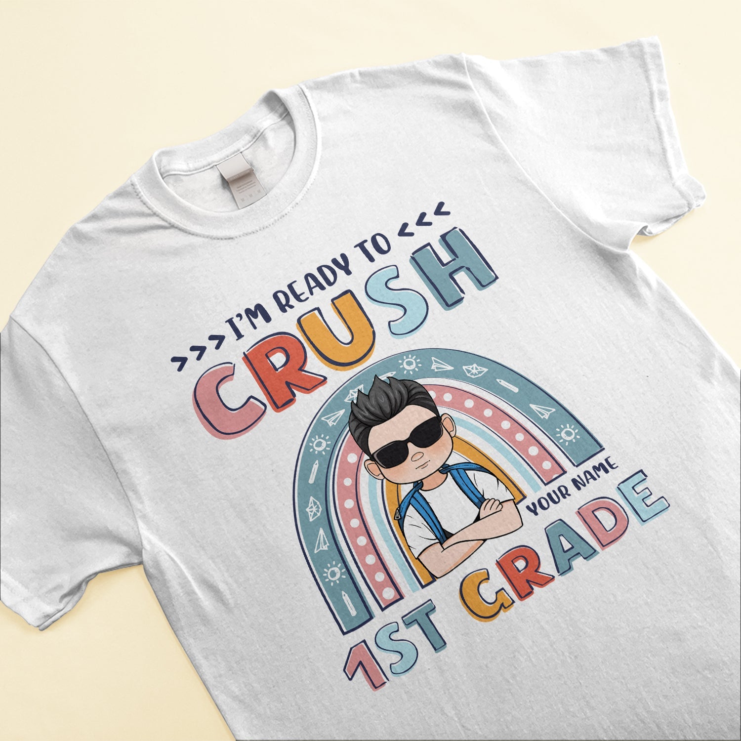 I'm Ready To Crush 1st Grade, Funny Custom Shirt, Preschool Gift For Kids - Image 3