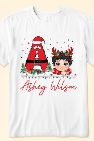 Kids Toddler Christmas Custom Name - Personalized Shirt