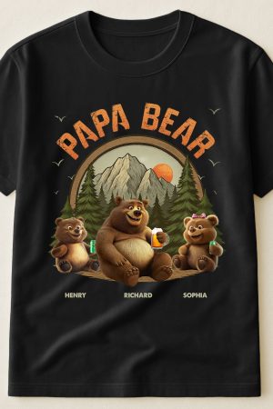 Papa Bear - New Style - PersonalizedOne Size Shirt