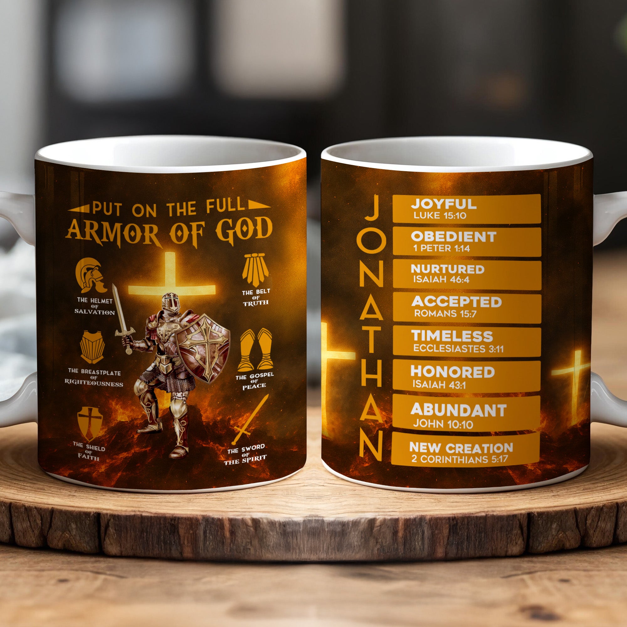 Put On The Full Armor Of God - Personalized Mug - Image 3