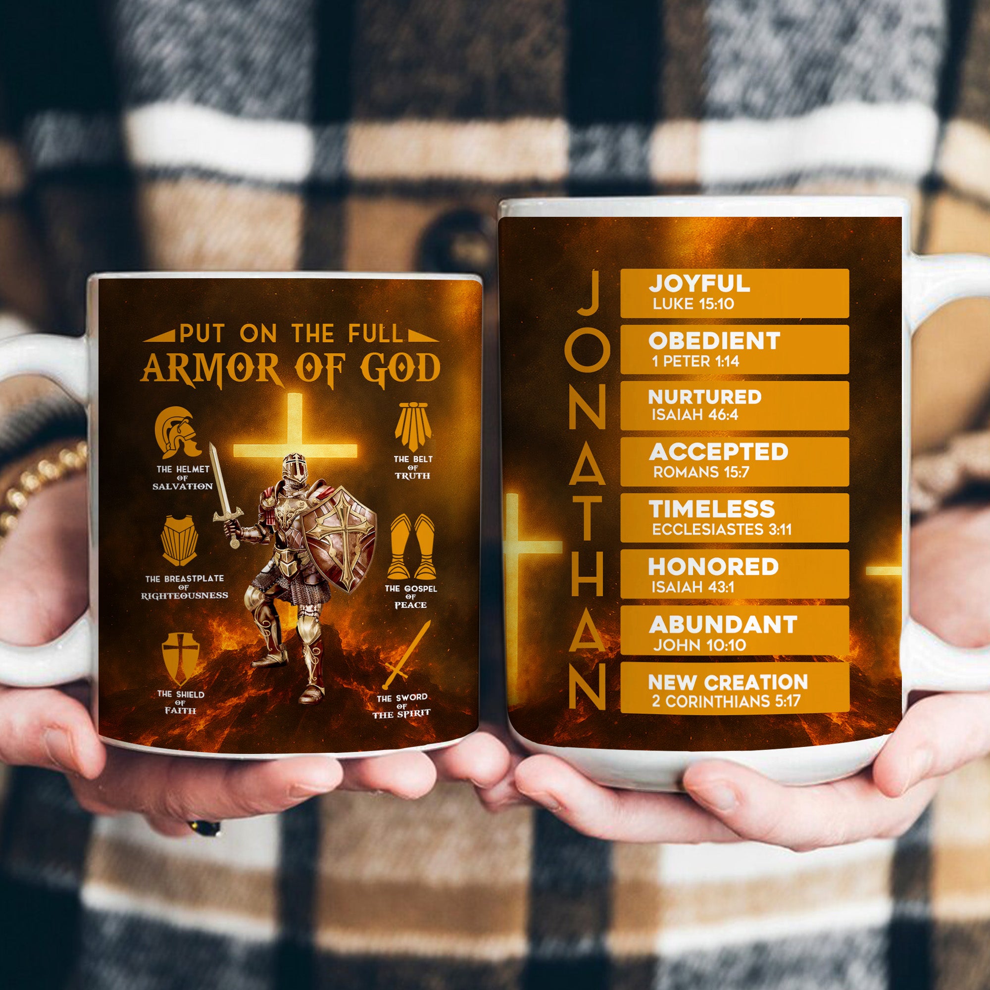 Put On The Full Armor Of God - Personalized Mug - Image 4