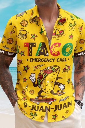 Taco Emergency Call 9-Juan-Juan Mexican Gift For Him - Custom Hawaiian Shirts
