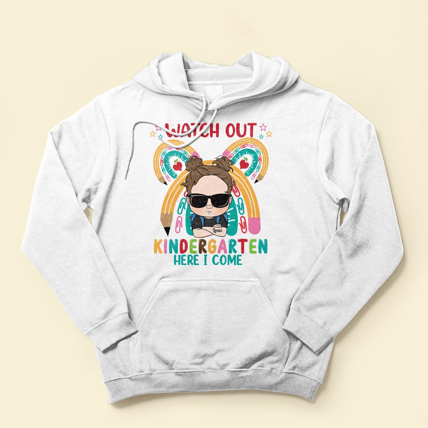 Watch Out Kindergarten Here I Come - Personalized Shirt - Back To School, First Day Of School, Funny Gift For Sons, Daughters, Nieces, Nephews, Grandkids - Image 6