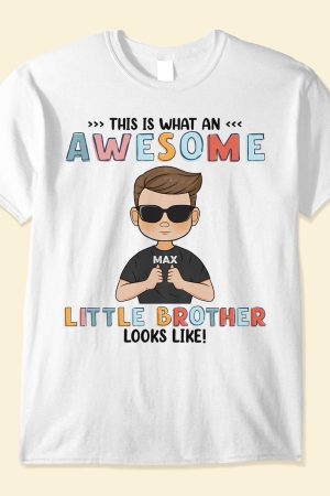 What Awesome Brother Sister Looks Like - Personalized Youth Shirt - Gift For Brothers, Sisters - Kid Self-pointing